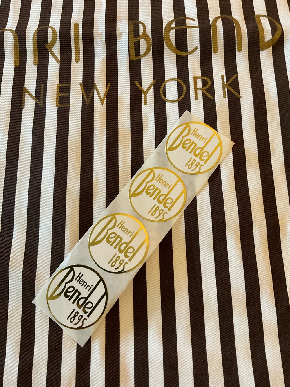 Set of 4 New Henri Bendel Embossed Gift Stickers